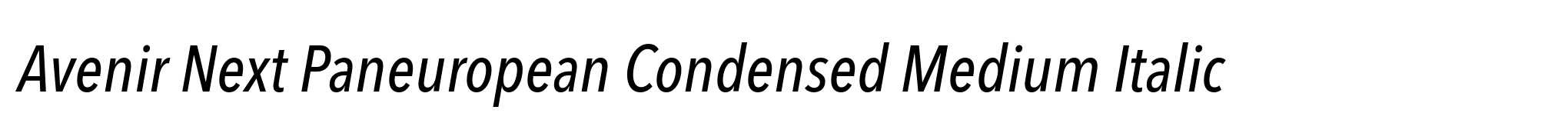 Avenir Next Paneuropean Condensed Medium Italic image